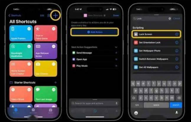 房县苹果14锁屏维修店分享iPhone14升级iOS16.4后如何创建锁屏快捷方式 